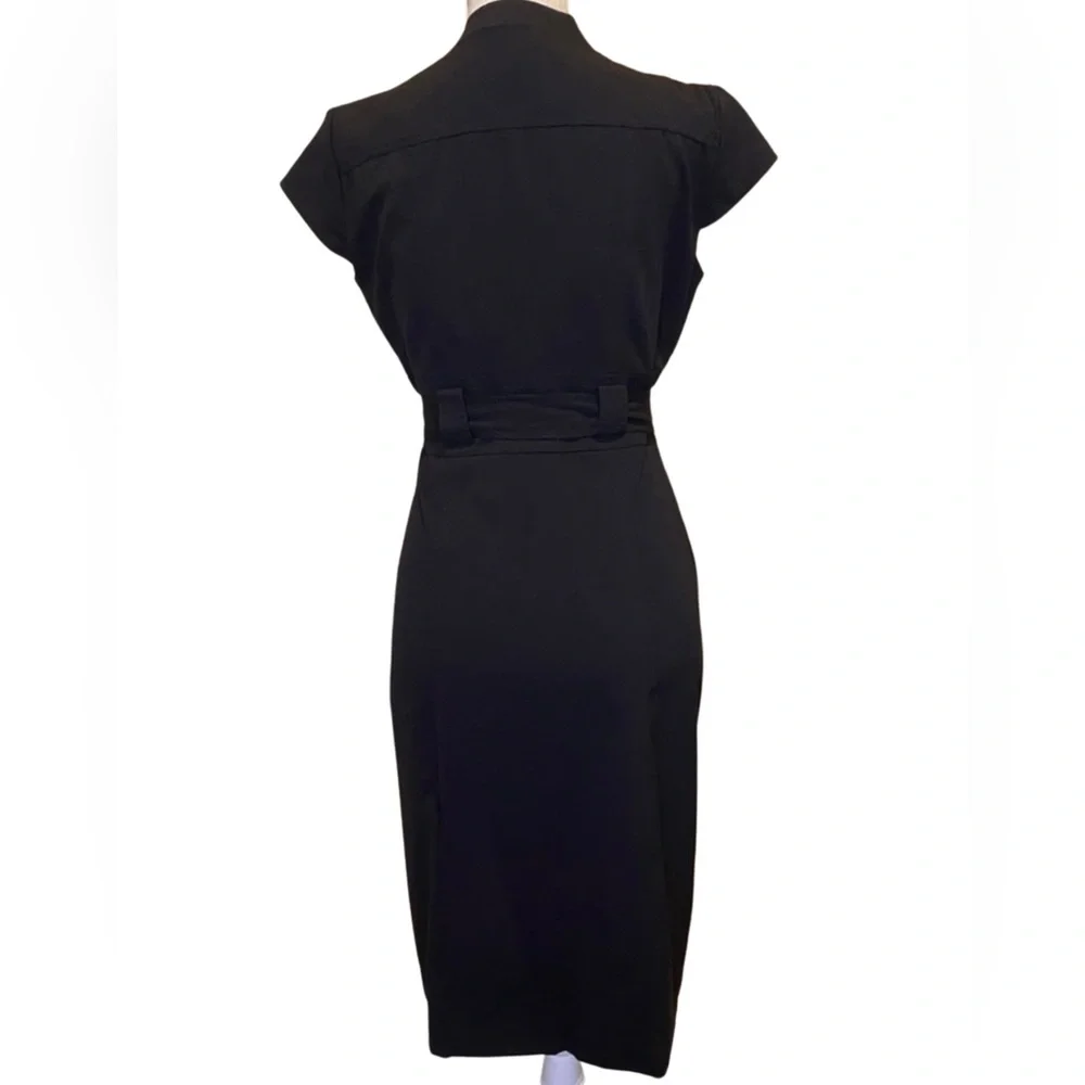 Sandra Darren Zip Front Belted Dress - Picture 3 of 9